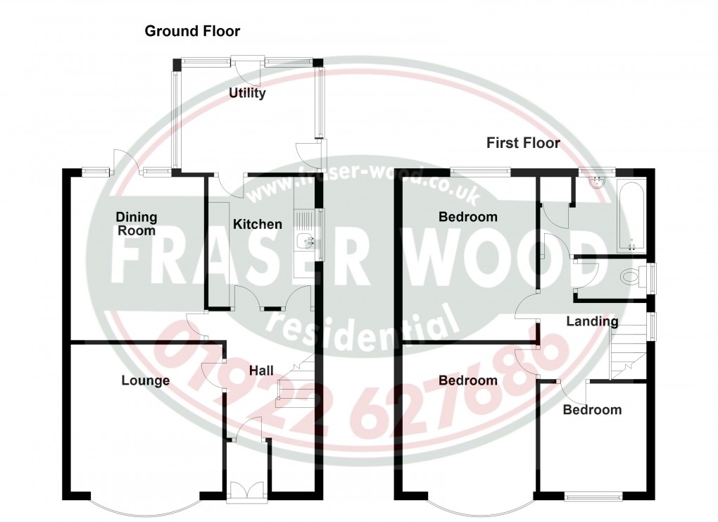 Floorplan for Rushall, Walsall, West Midlands