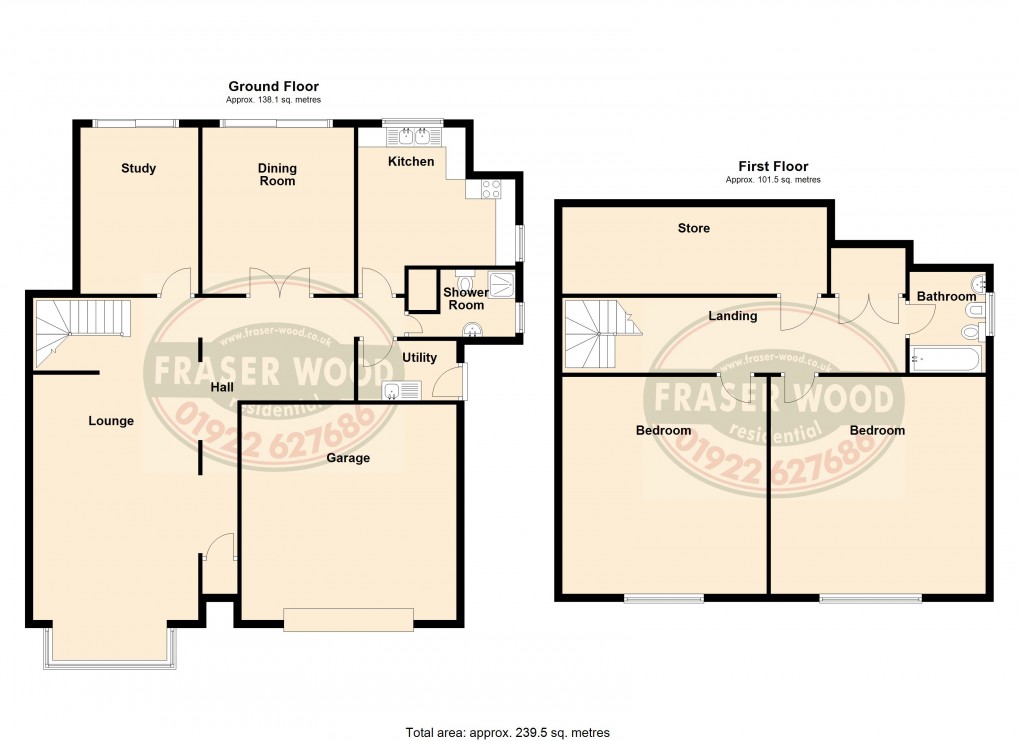 Floorplan for Bell Road, Walsall, West Midlands