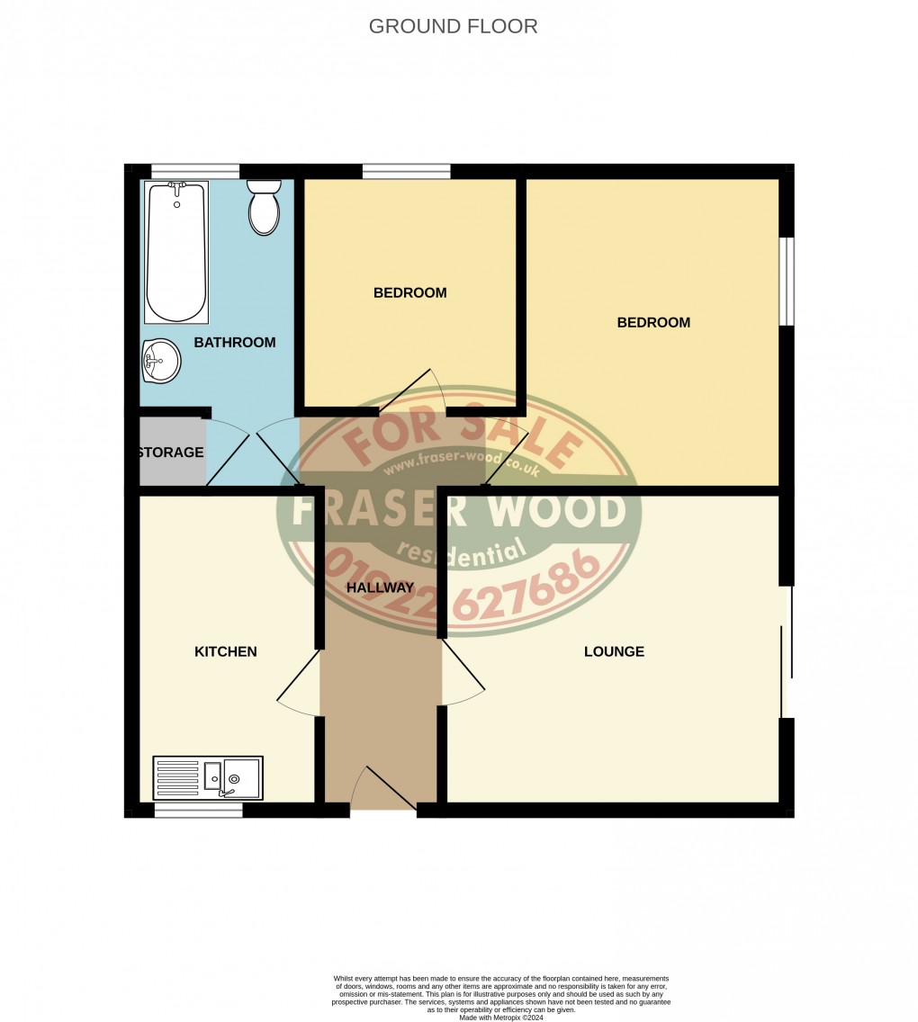 Floorplan for Mellish Road, Walsall, West Midlands