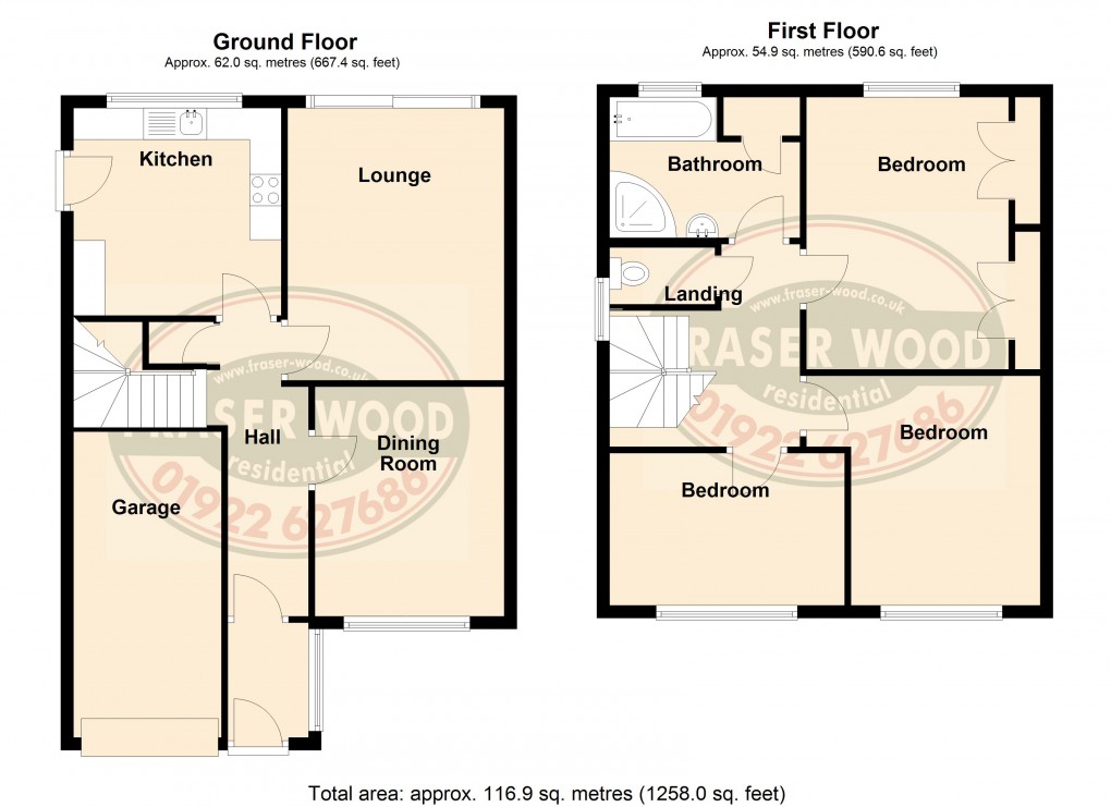 Floorplan for Park Hall, Walsall, West Midlands