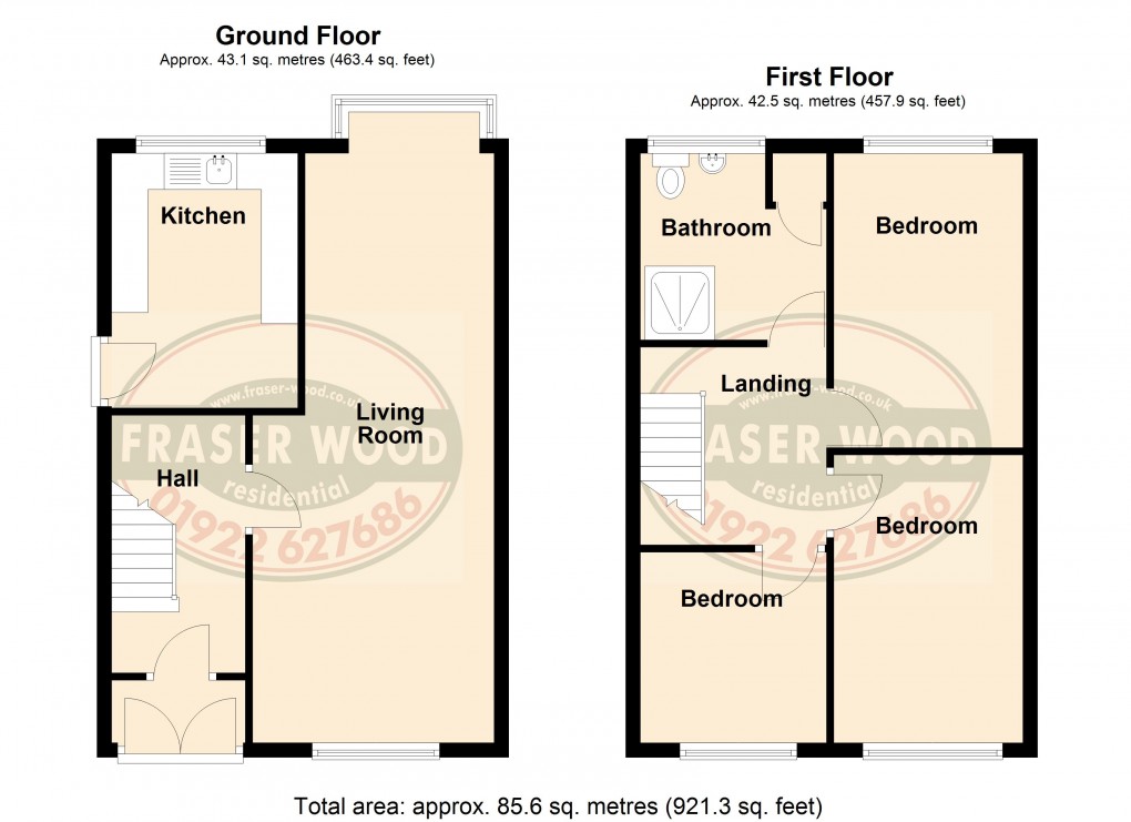 Floorplan for Great Barr, Birmingham