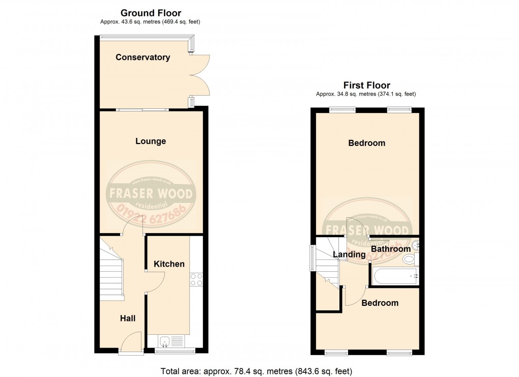 Floorplan for The Cloisters, Walsall, West Midlands