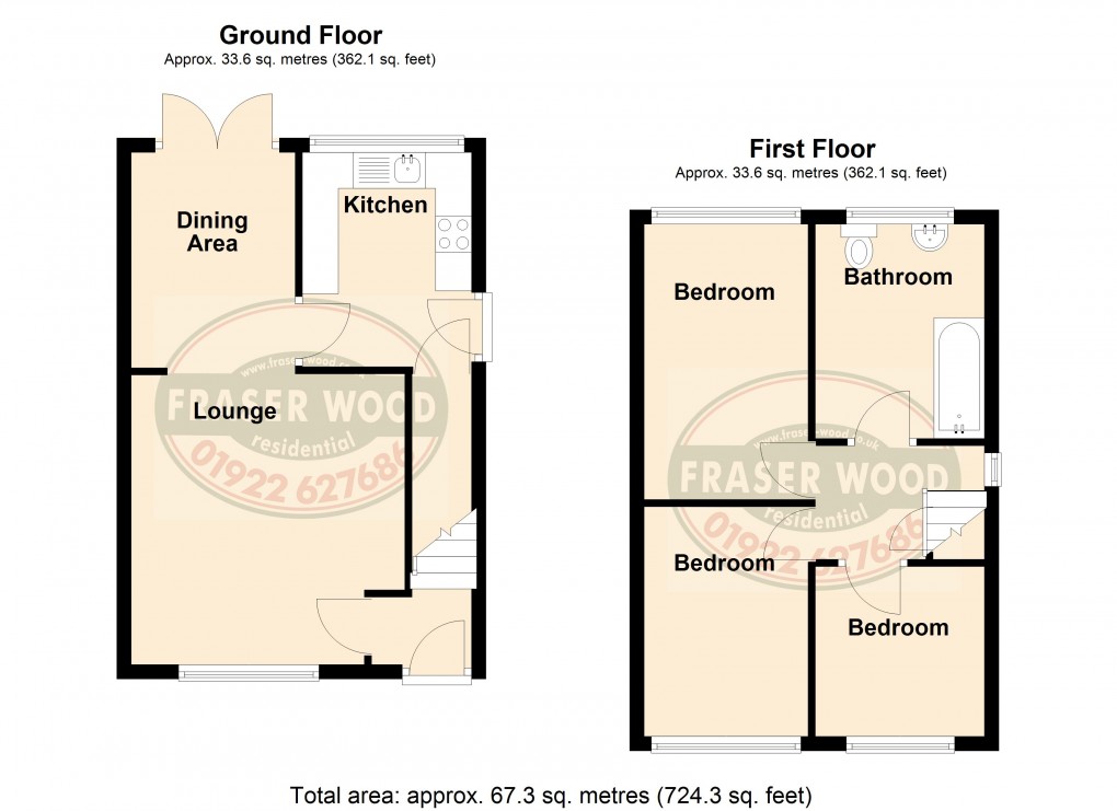 Floorplan for Cook Street, Wednesbury, West Midlands