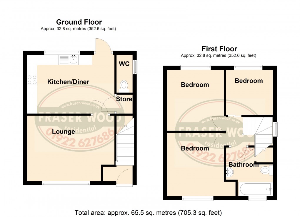 Floorplan for Webster Road, Walsall, West Midlands