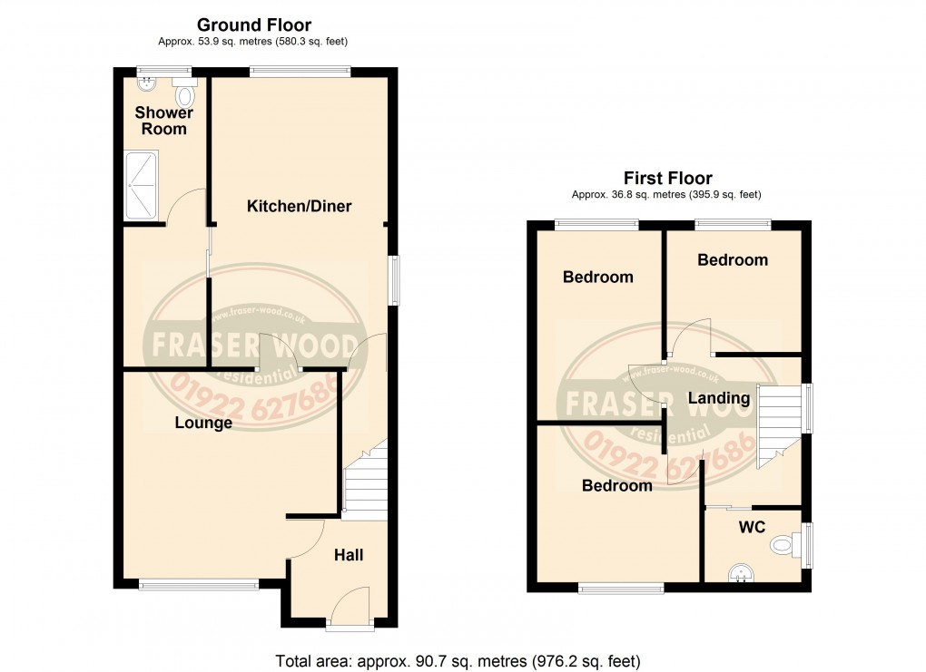 Floorplan for Willows Road, Walsall, West Midlands
