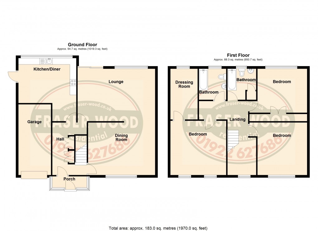 Floorplan for Fallowfield Road, Walsall, West Midlands