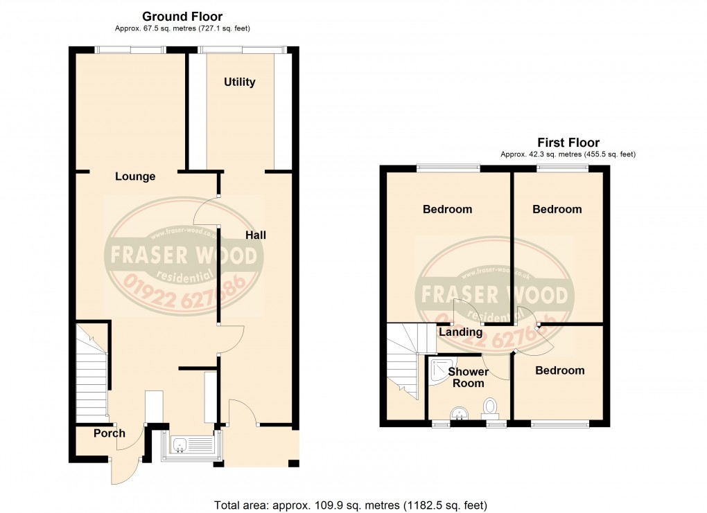 Floorplan for Stephenson Avenue, Walsall, West Midlands
