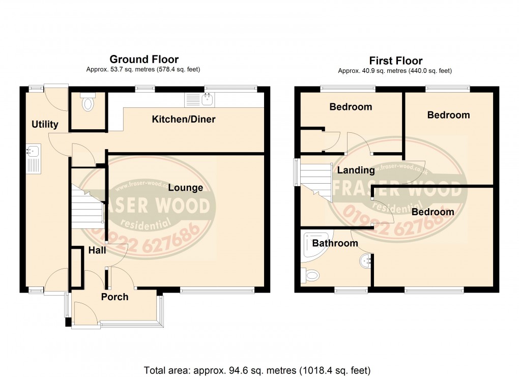 Floorplan for Coalpool Lane, Walsall, West Midlands
