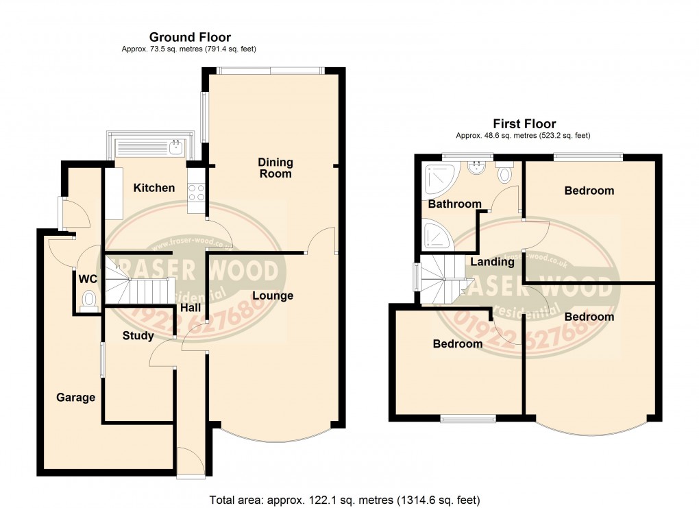Floorplan for Calthorpe Close, Walsall, West Midlands