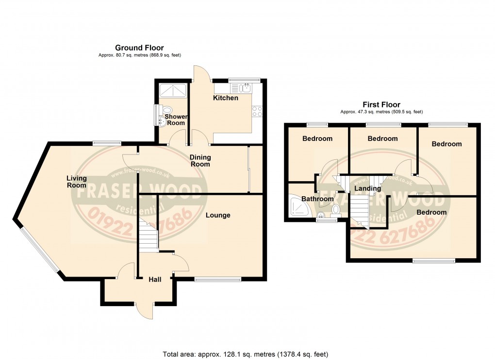 Floorplan for Fullbrook Road, Walsall, West Midlands