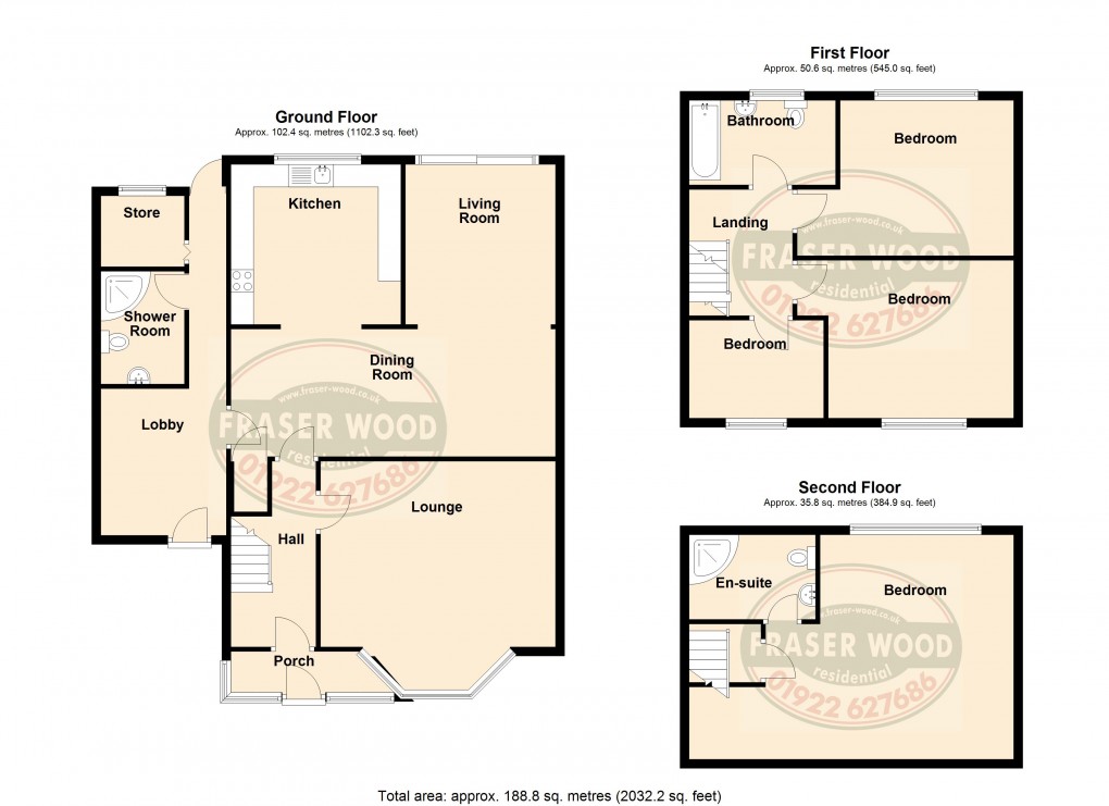 Floorplan for Alumwell Road, Walsall, West Midlands