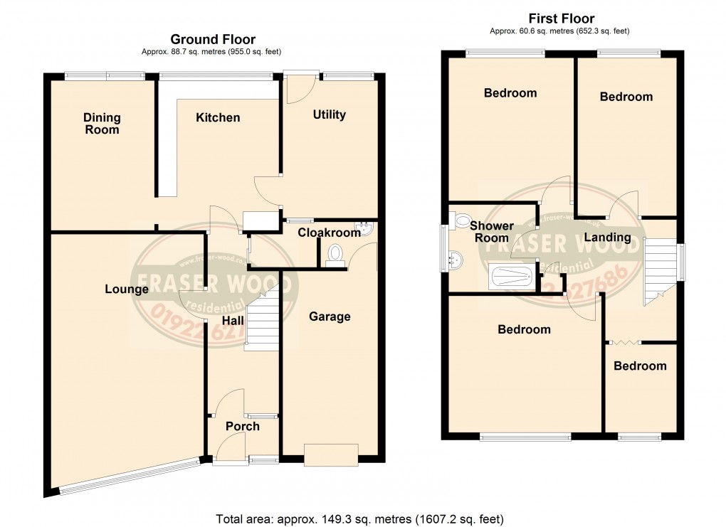 Floorplan for Park Hall, Walsall, West Midlands