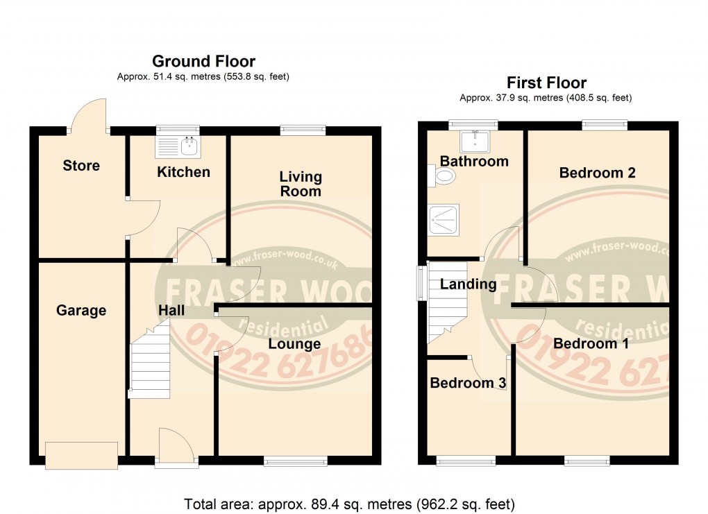 Floorplan for Pelsall, Walsall, West Midlands
