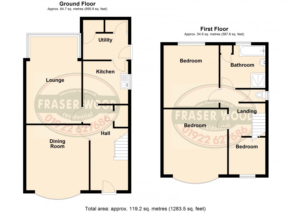 Floorplan for Lichfield Road, Walsall Wood, Walsall, West Midlands