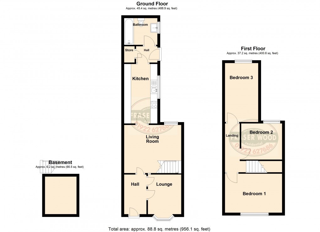 Floorplan for Bloxwich Road, Walsall, West Midlands