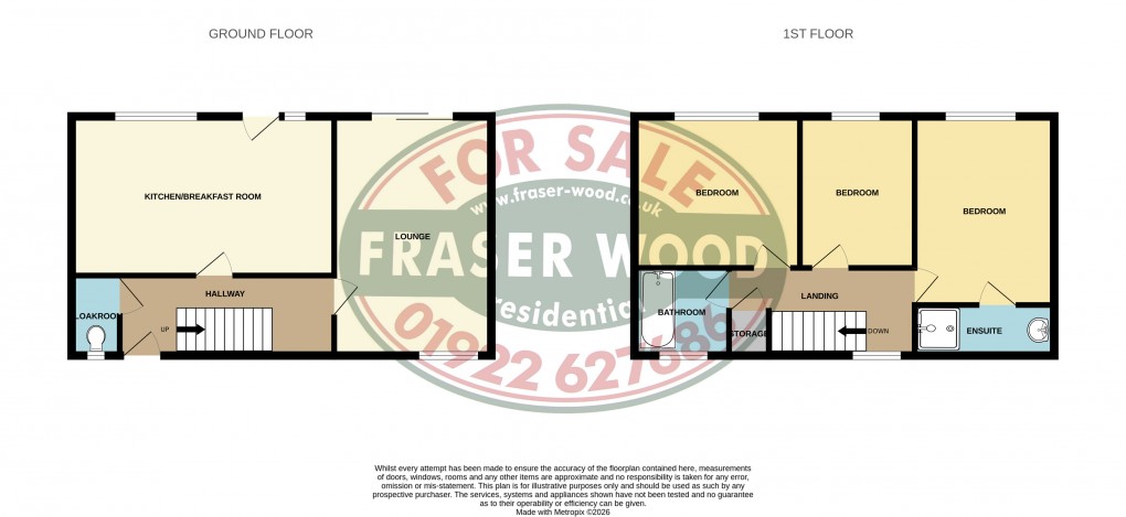 Floorplan for Bridgwater Close, Walsall Wood, West Midlands