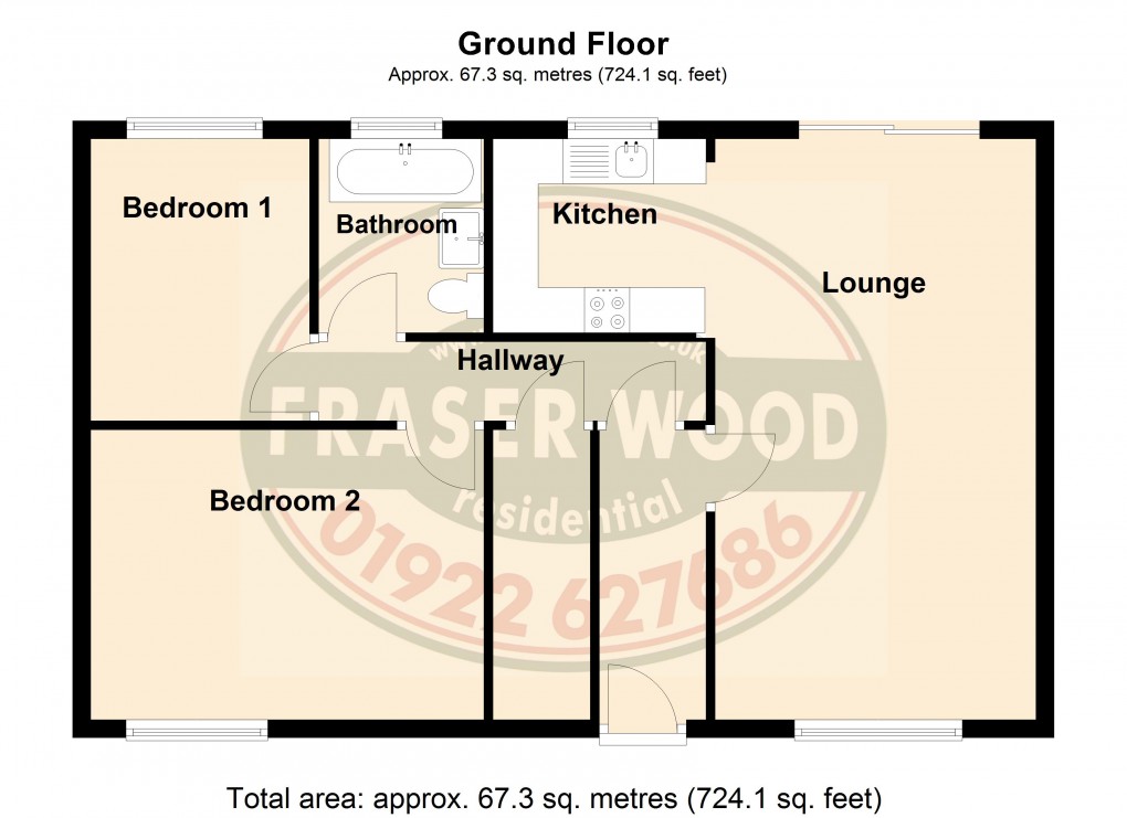 Floorplan for Great Barr, Birmingham, West Midlands