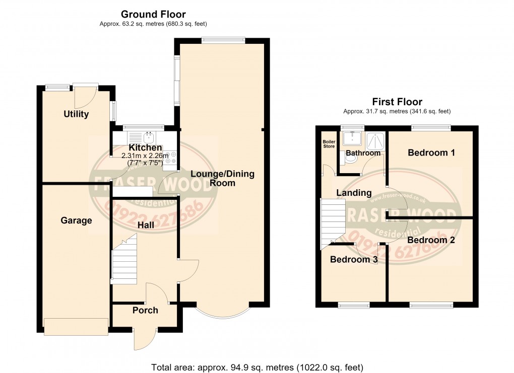 Floorplan for Great Wyrley, Walsall, Staffordshire