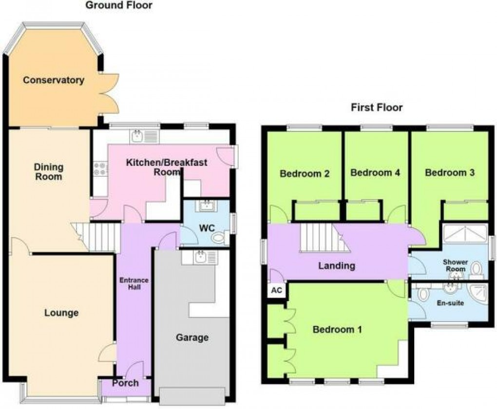 Floorplan for St Catharines Close, Walsall, West Midlands