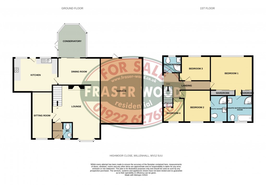 Floorplan for Highmoor Close, Willenhall, West Midlands