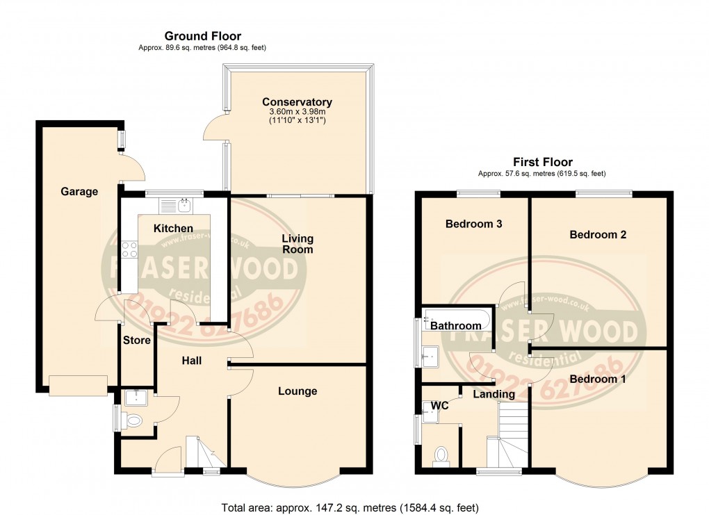 Floorplan for Brookhouse Road, Walsall, West Midlands