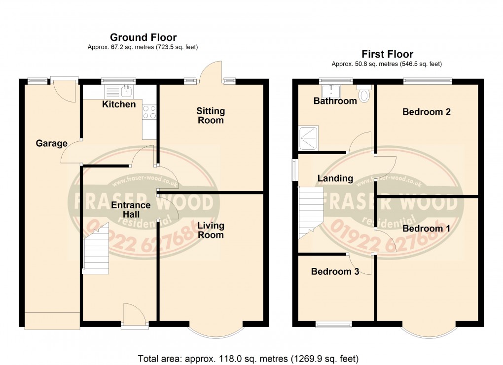 Floorplan for Broadway West, Walsall, West Midlands