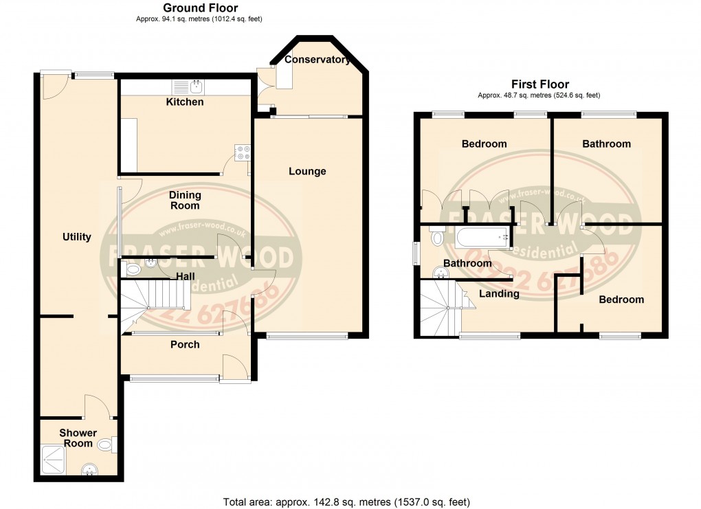 Floorplan for Sandhills, Walsall, West Midlands